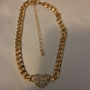 Gold Heart Pendant Necklace